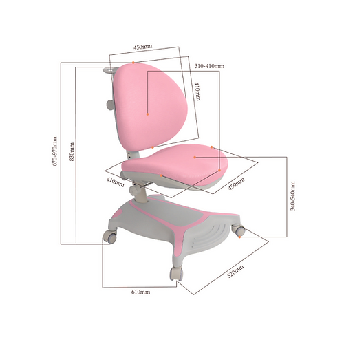 Adonis Pink Cubby children's chair