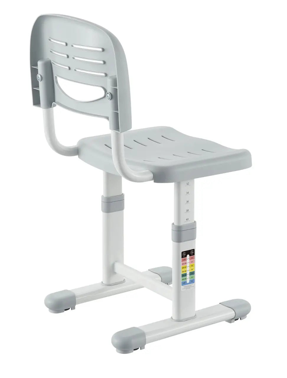 FunDesk Bellissima Gray - Adjustable desk with chair